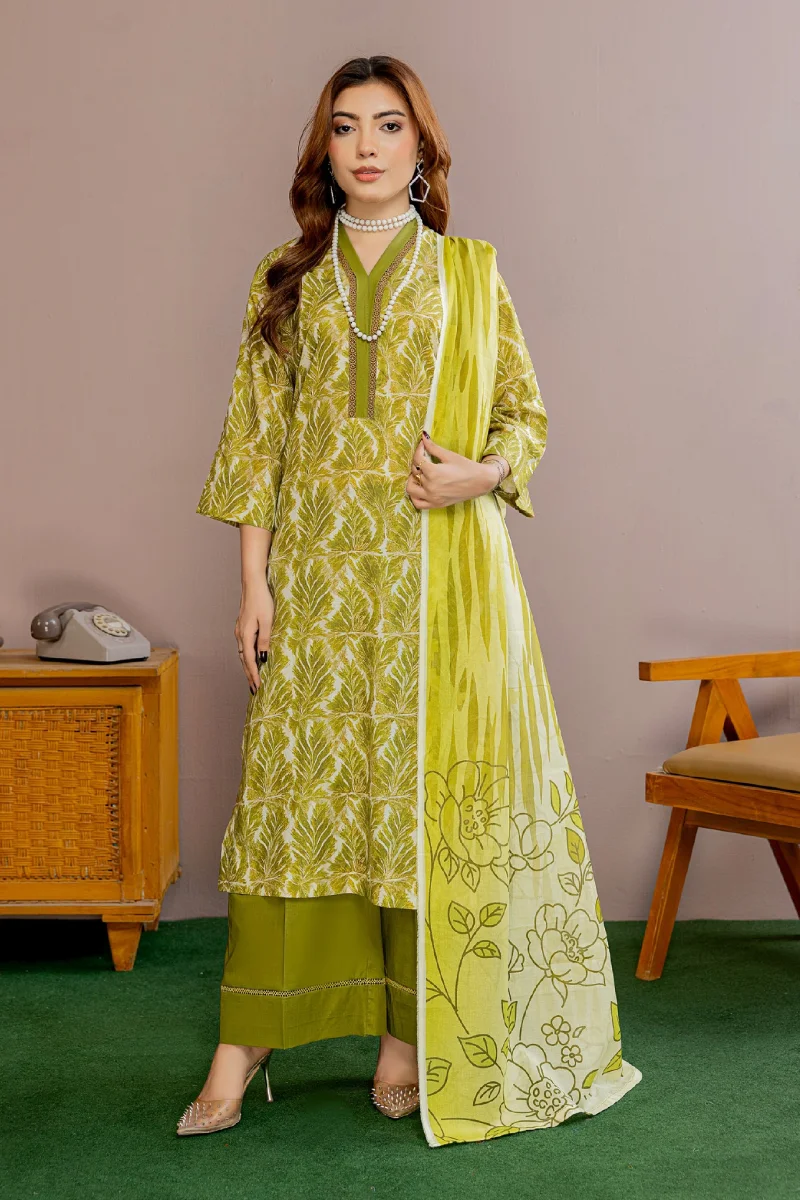 Bin Naeem Platinum Earth Whisper 3 Piece Luxury Printed Lawn Suit