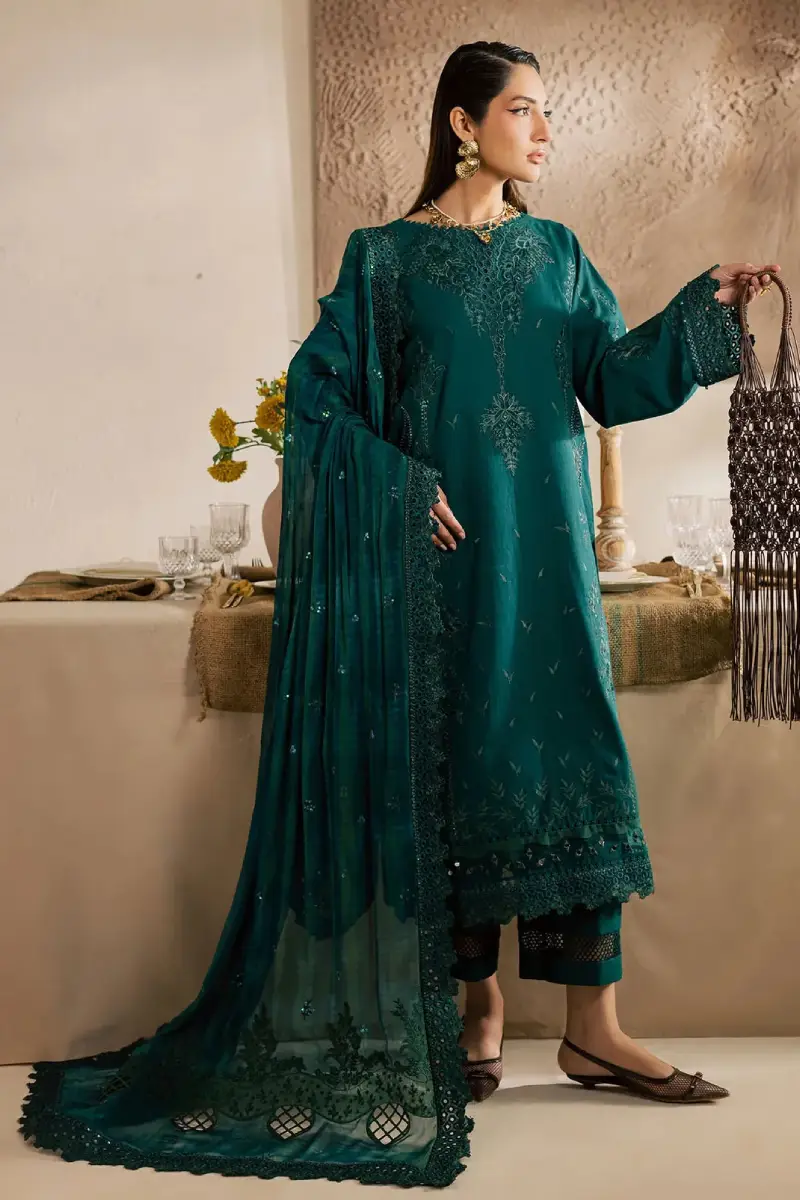 Emerald Regal Embroidered Lawn