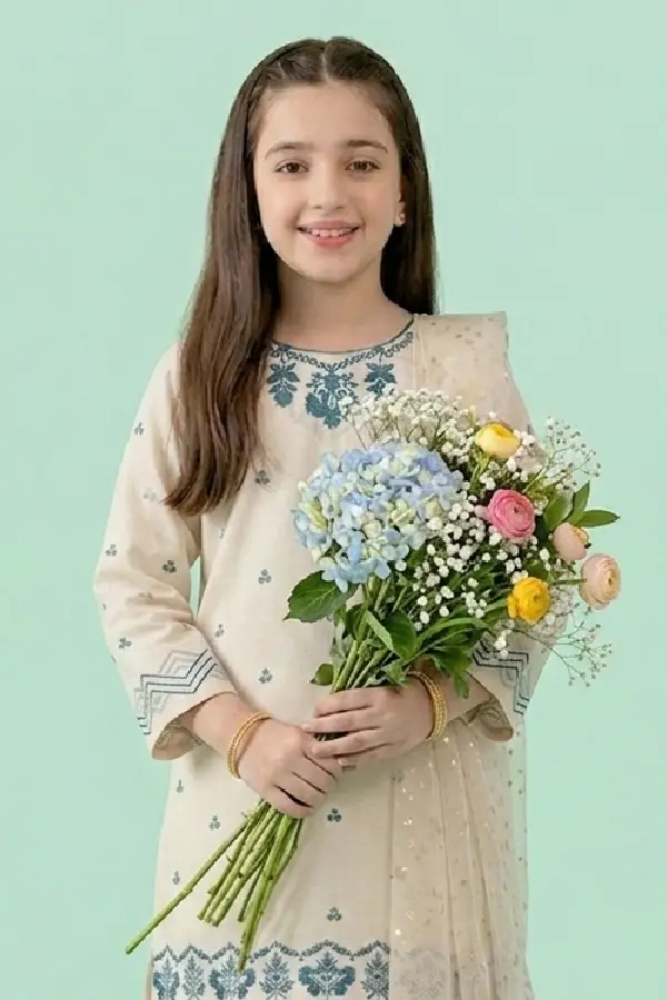 Azure Bloom Embroidered Lawn