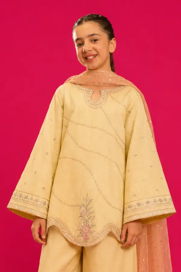 Golden Grace Embroidered Lawn